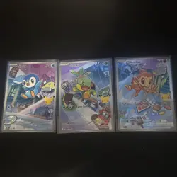 Pokemon TCG Piplup, Turtwig, Chimchar Holo Basic Card Lot 3 mint condition - Image 1
