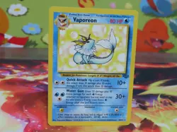 Vaporeon Jungle Non Holo 1999 Vintage Pokemon Card Lightly Played LP - Image 1
