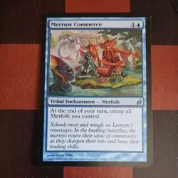 Mtg Merrow Commerce and Harbinger LP Lorwyn Merfolk Tribal Enchantment Card - Image 2