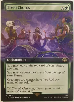 Elven Chorus (Extended Art) #364 (R) MTG Lord of the Rings Middle Earth (LTR) - Image 1