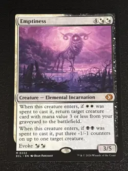 MTG Lorwyn Eclipsed Emptiness 0222 NM Mythic - Image 1