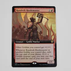 MTG Rundvelt Hordemaster NM #409 Extended Art Foil Dominaria United Rare Goblin - Image 1