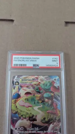 Pokemon 2020 Sword & Shield Snorlax VMAX Full Art 142/202 PSA 9 Mint - Image 2