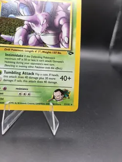 2000 Pokemon Gym Challenge Giovanni's Nidoking 7/132 Holo LP/NM - Image 4