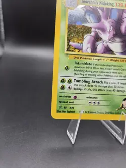 2000 Pokemon Gym Challenge Giovanni's Nidoking 7/132 Holo LP/NM - Image 5