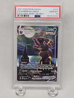 GEM MINT PSA 10 Pokemon 2021 Umbreon VMAX 215/203 Alt Art Evolving Skies - Image 1