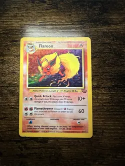 Pokemon TCG Flareon Jungle 3/64 Holo Unlimited Vintage - Image 1