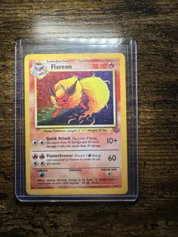 Pokemon TCG Flareon Jungle 3/64 Holo Unlimited Vintage - Image 3