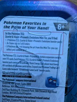 Pokemon TCG Glaceon Mini Tin Prismatic Evolutions Sealed/ Packs & Coin - Image 3