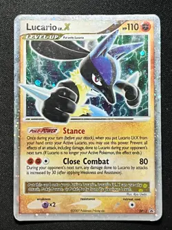 Lucario LV.X DP12 Diamond and Pearl PROMO Holo MP 2007 Pokemon TCG - Image 1