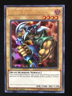 YuGiOh VORSE RAIDER LCKC-EN003 1st Edition Ultra Rare M/NM - Image 1