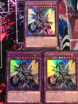 Yugioh Cyberse Clock Dragon SOFU-EN034 Ultra Rare NM x3 Play Set - Image 1