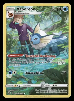 Vaporeon - TG02/TG30 - Ultra Rare - Brilliant Stars - Pokemon Card - LP - Image 1