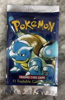 Pokemon TCG Base Set 1st Edition Booster Pack Blastoise Art 1999 WOTC 11 Cards - Image 1