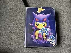 Pokemon Card Binder Lot with 145 Cards – Pikachu Album Trading Card Collection - Image 1