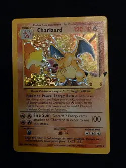 Pokemon Charizard Celebrations 25th Anniversary Holo Card NM+ - Image 1