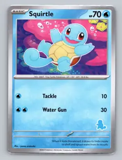 Squirtle - (Squirtle Stamped) My First Battle Deck Promo Rare Pokemon Card - NM - Image 1