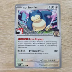 NM Hop's Snorlax 117/159 Play! Pokemon Prize Pack Series 7 Journey Together Card - Image 1