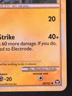 Electrode 34/102 - Pokemon Triumphant Uncommon Card 2010 - Image 3
