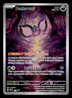 Pecharunt SVP 129 Illustration Rare Black Star Promo Pokemon Card - Image 1