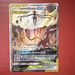 Pokemon Espeon & Deoxys GX SM240 Holo Tag Team Promo Card SM Promo - Image 4