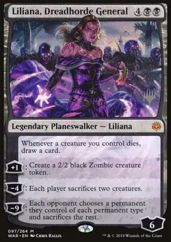 MTG Liliana, Dreadhorde General (097/264) War of the Spark Magic NM/M PACK FRESH - Image 1