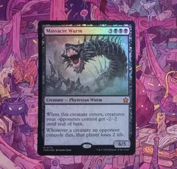 Massacre Wurm Foundations Foil NM Magic The Gathering - Image 1