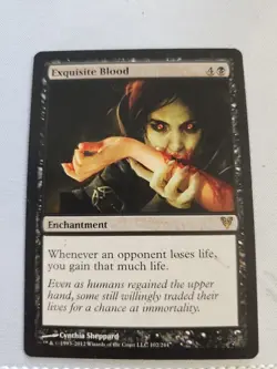 MTG Exquisite Blood Avacyn Restored 102/244 Rare Enchanment - Image 1