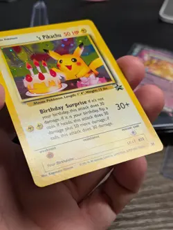 Birthday Pikachu - Holo - #24 WOTC Black Star Promo - Pokemon TCG - 2000 📷👀 - Image 4