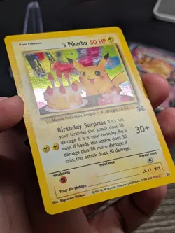 Birthday Pikachu - Holo - #24 WOTC Black Star Promo - Pokemon TCG - 2000 📷👀 - Image 5