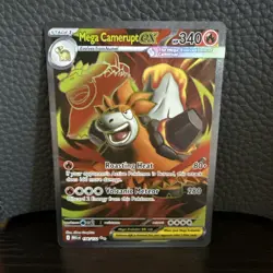 Pokemon TCG Mega Camerupt ex 156/132 Me01: Mega Evolution Full Art Holo Rare - Image 1