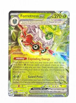 Forretress EX ~ Pokemon Paldean Fates ~ Full Art Holo 002/091 - Image 1