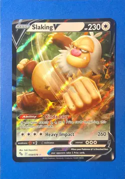 Slaking V ~ Pokemon TCG Pokemon GO ~ Ultra Rare 058/078 - Image 1