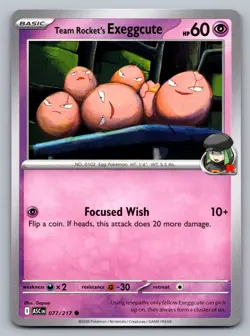 Pokemon TCG ME: Ascended Heroes Team Rocket's exeggcute 077/217 - Image 1