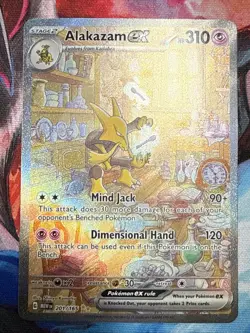 Pokemon TCG Alakazam EX Holo Ultra Rare Scarlet and Violet 151 English 201 - Image 1