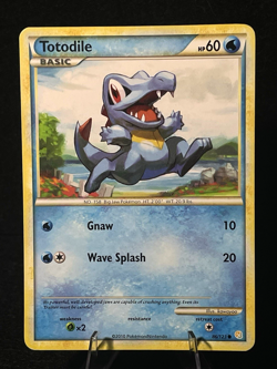 Pokemon TCG Totodile 86/123 HeartGold & SoulSilver Regular MP Uncommon WOTC - Image 1