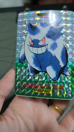 Gengar prism Pokemon Carddass Red 094 Very Rare From Japan 1996 BANDAI F/S - Image 2