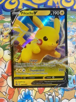 Pikachu V SWSH061 Promo SWSH Black Star Pokemon TCG - Image 1