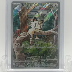 Pokemon TCG Phantasmal Flames Meowth #106/094 Illustration Rare NM - Image 1