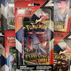 1x LATIAS Pokemon Evolving Skies & Chilling Reign 2 Pack Blister with Pin SEALED - Image 1