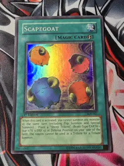 Yugioh! Scapegoat SDJ-041 Super Rare 1st Edition Starter Deck Joey - LP - Image 1