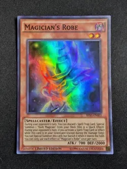 Yugioh - Magician's Robe SHVI-ENSE3 Limited Super Rare NM - Image 1