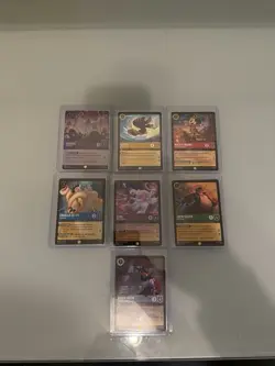 Disney Lorcana Fabled Lot Of 7 (6 Legendary & 1 Epic) Ursula Mickey Mouse Elsa - Image 1