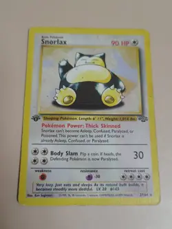 Pokemon TCG Snorlax 1st Edition Jungle Set Card 27/64 DMG Played Vintage WOTC - Image 2