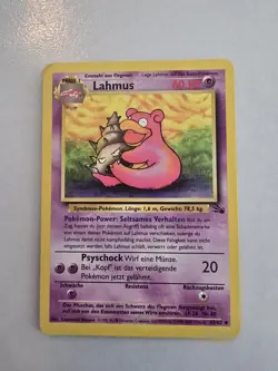 Lahmus GERMAN Slowbro 43/62 Fossil Set - Uncommon Pokemon Card - NM - Image 1