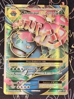 Pokemon TCG M Venusaur EX Full Art Holo Ultra Rare Card 100/108 Evolutions Mega - Image 1