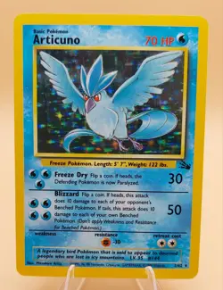 Articuno Holo Rare Fossil 2/62 Pokemon Card - WOTC 1999 - Image 1