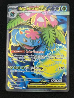 Pokemon TCG Mega Venusaur EX 155/132 Me01: Mega Evolution Ultra Rare Holo Card - Image 1