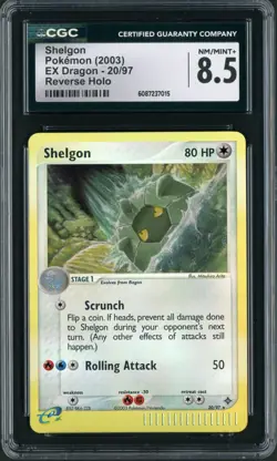 2003 Pokemon EX Dragon Shelgon Reverse Holo 20/97 CGC 8.5 - Image 1