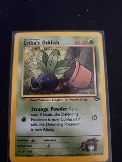 Erika's Oddish 70/132 Pokemon Gym Challenge Unlimited Non Holo NM - Image 1